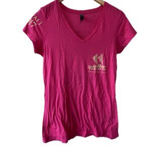 District Women's 100% Cotton Hawaii 2017 Fa'afaite Tahiti V Neck T-Shirt M